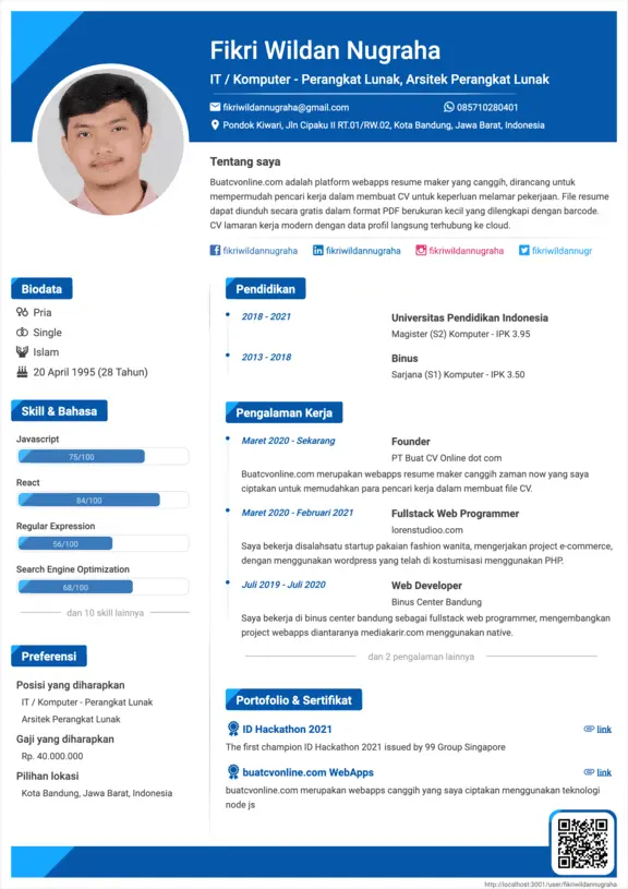 CV Kinobi ATS Gratis