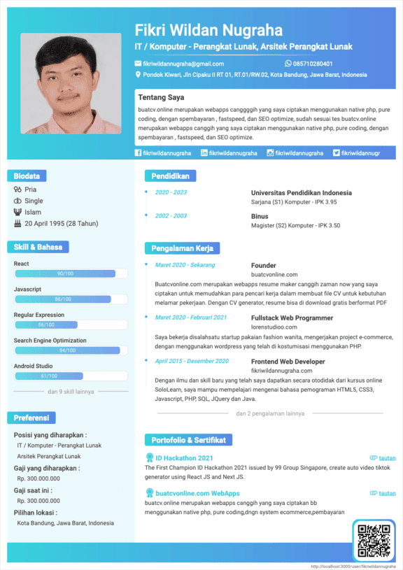 Curriculum Vitae Scooter - CV PDF Kecil