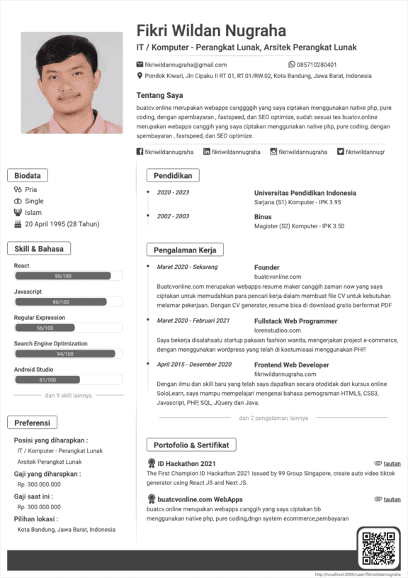 Curriculum Vitae Simple - Easy Simple CV