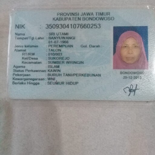 Profil CV Sri Utami - Karyawan Tetap